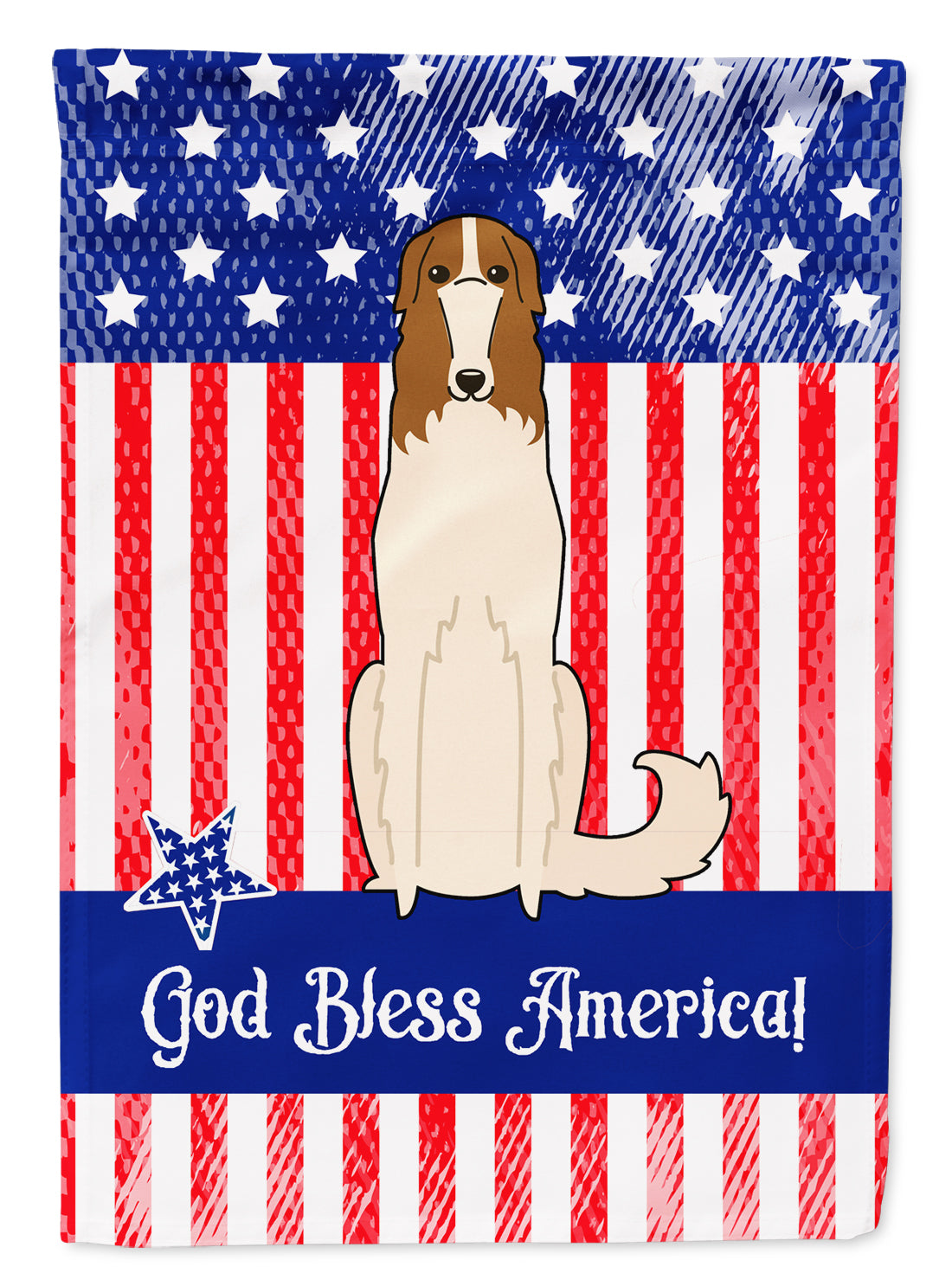 Patriotic USA Borzoi Flag Garden Size BB3018GF  the-store.com.