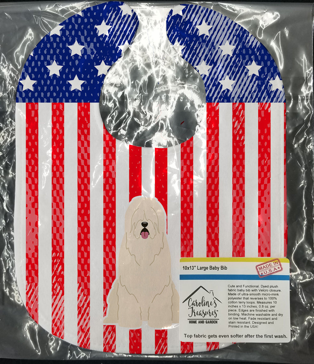 Patriotic USA South Russian Sheepdog Baby Bib BB3019BIB - the-store.com