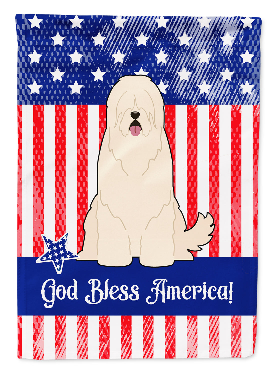 Patriotic USA South Russian Sheepdog Flag Garden Size  the-store.com.