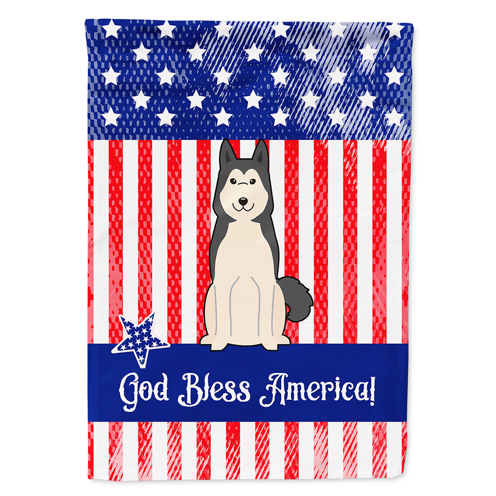 Patriotic USA West Siberian Laika Spitz Flag Canvas House Size BB3020CHF  the-store.com.