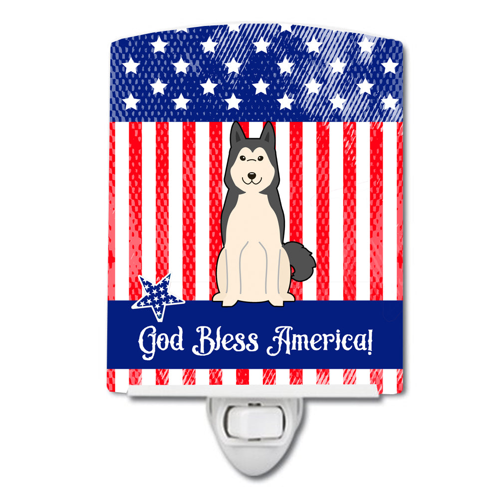 Patriotic USA West Siberian Laika Spitz Ceramic Night Light BB3020CNL - the-store.com