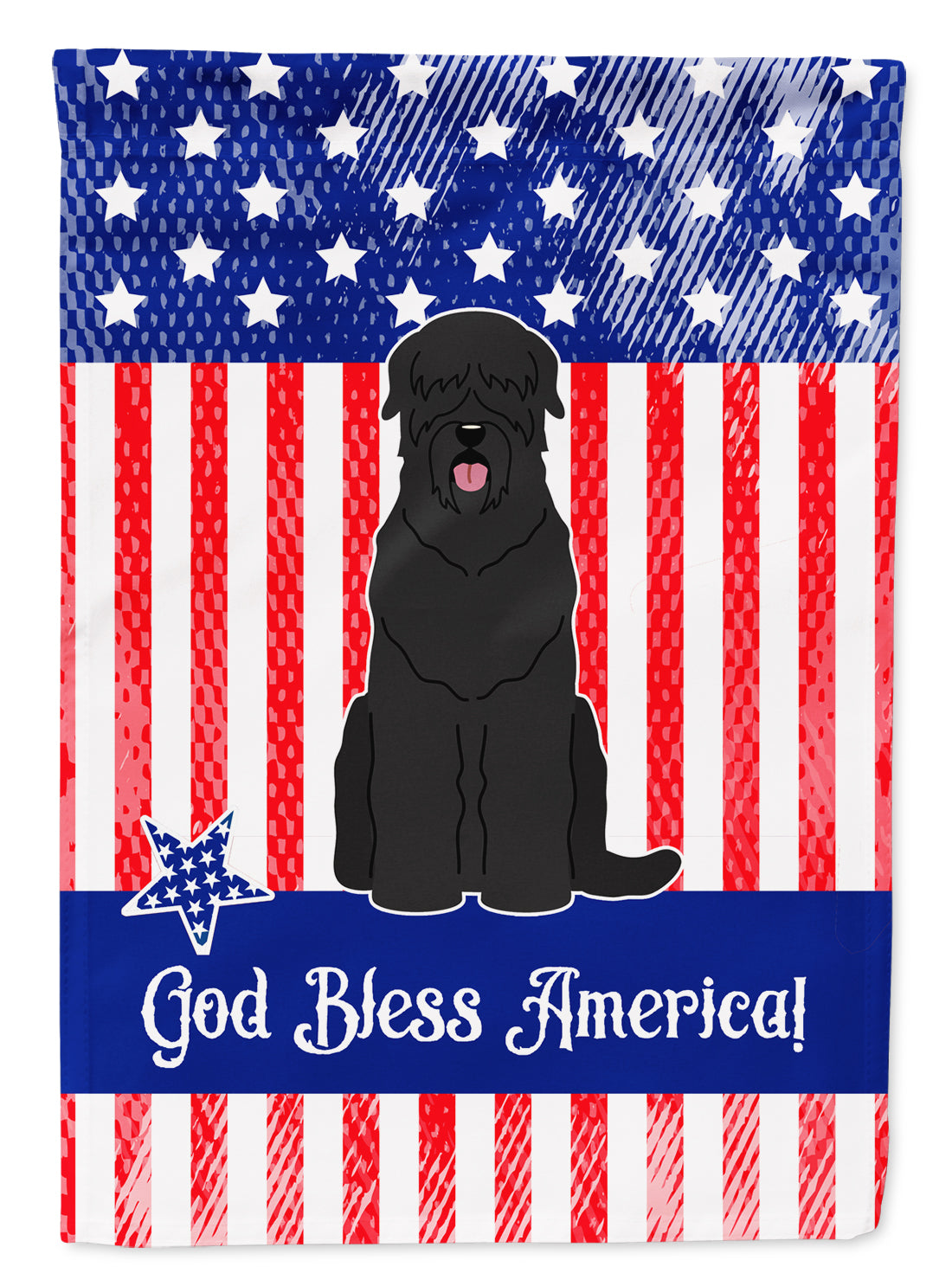 Patriotic USA Black Russian Terrier Flag Garden Size  the-store.com.