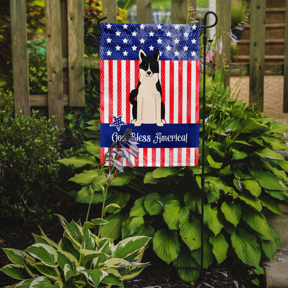 Patriotic USA Russo-European Laika Spitz Flag Garden Size  the-store.com.