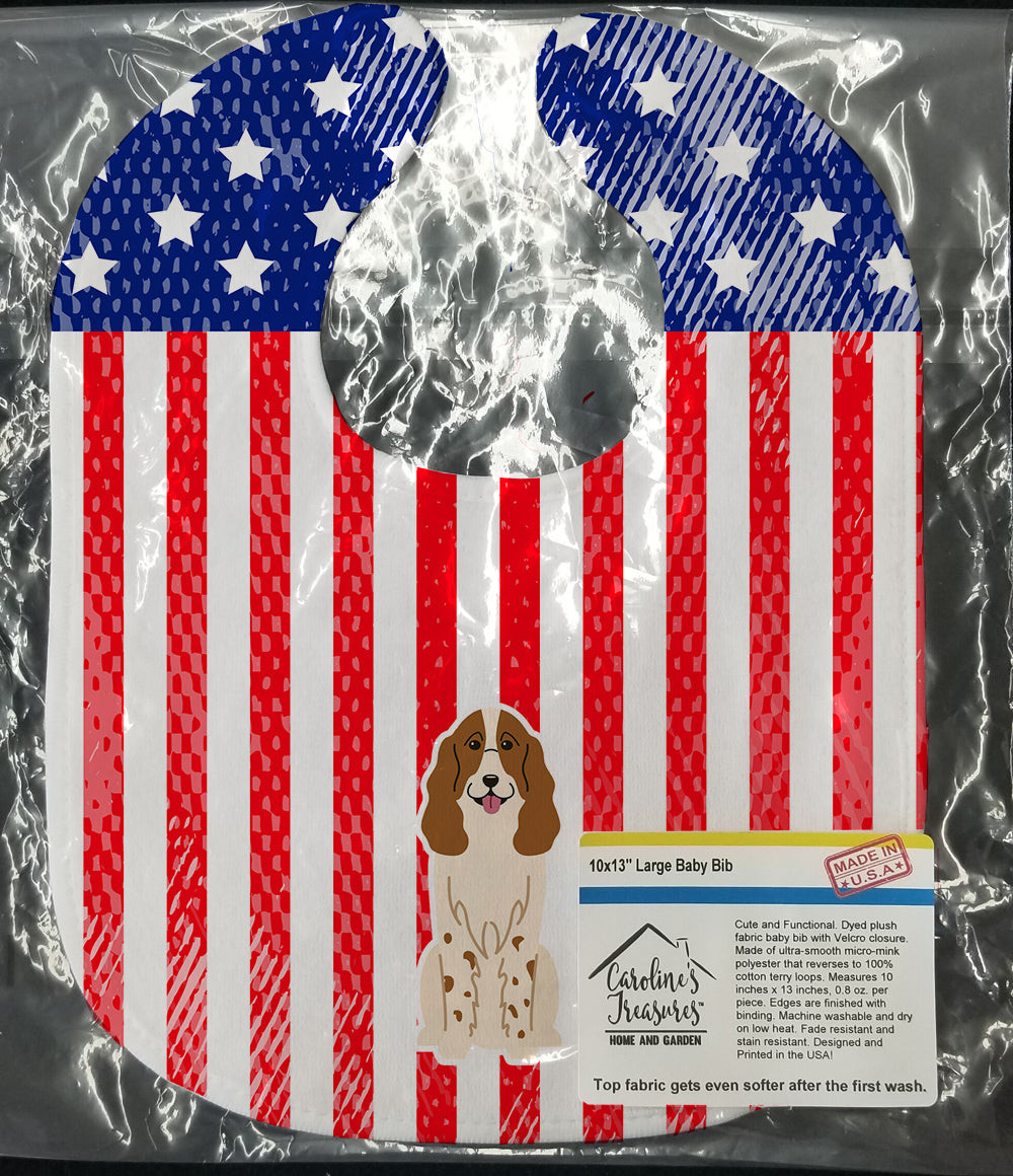 Patriotic USA Russian Spaniel Baby Bib BB3026BIB - the-store.com