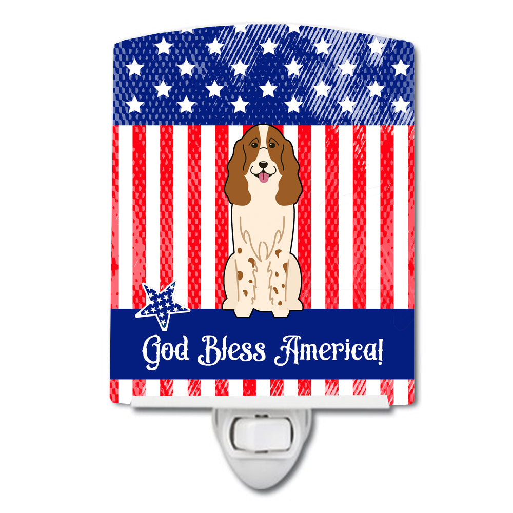 Patriotic USA Russian Spaniel Ceramic Night Light BB3026CNL - the-store.com