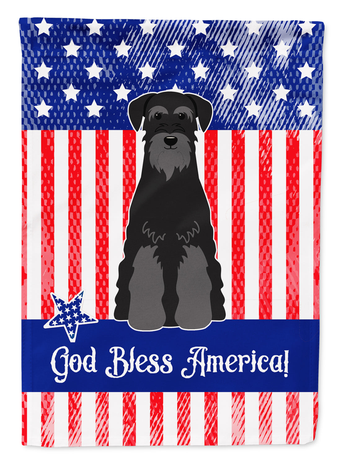 Patriotic USA Standard Schnauzer Black Flag Garden Size BB3027GF  the-store.com.