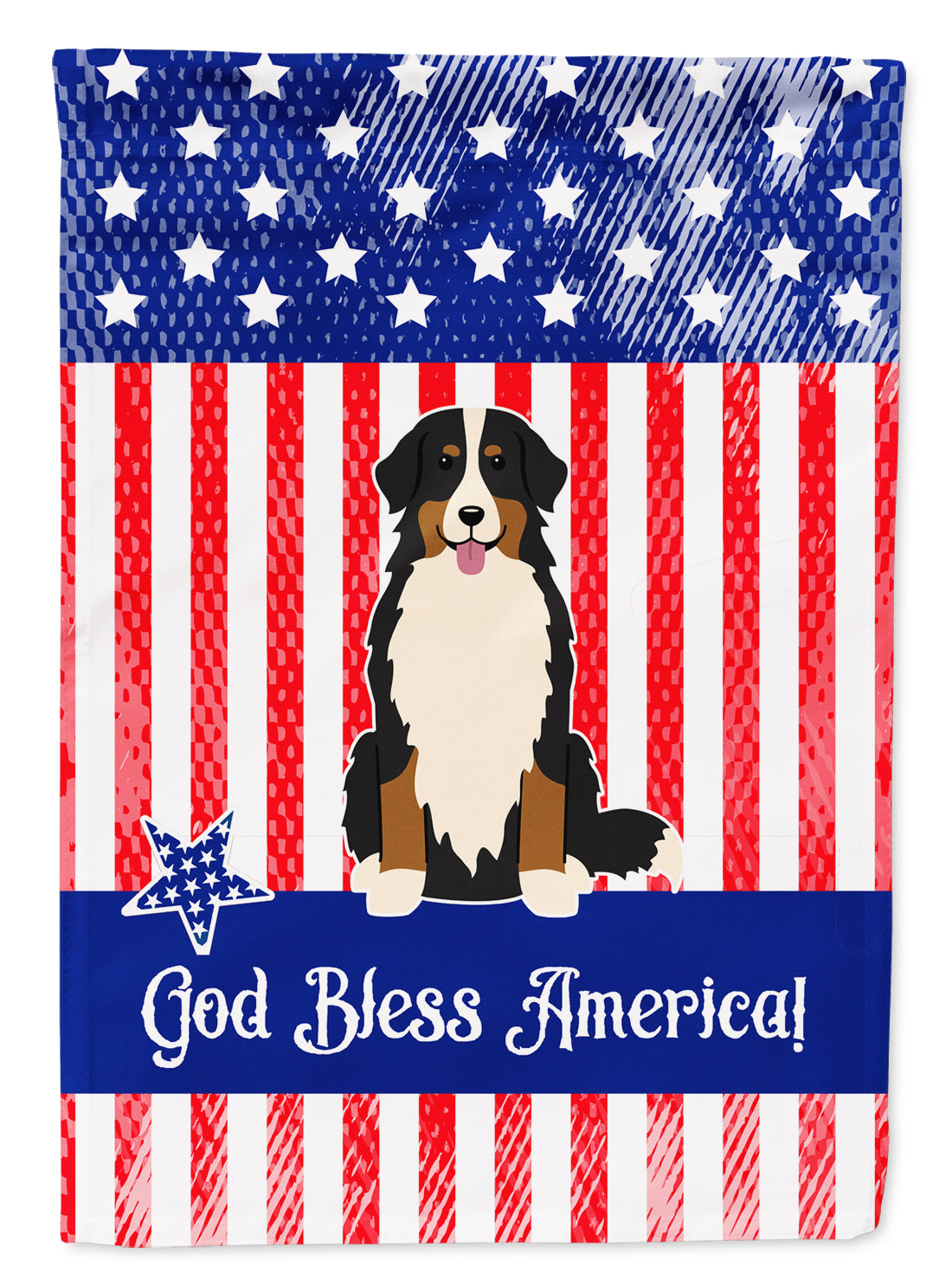 Patriotic USA Bernese Mountain Dog Flag Garden Size BB3031GF  the-store.com.