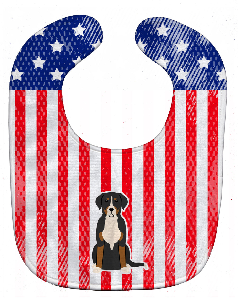 Patriotic USA Greater Swiss Mountain Dog Baby Bib BB3032BIB - the-store.com