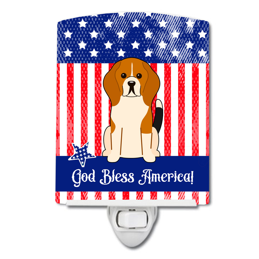 Patriotic USA Beagle Tricolor Ceramic Night Light BB3035CNL - the-store.com