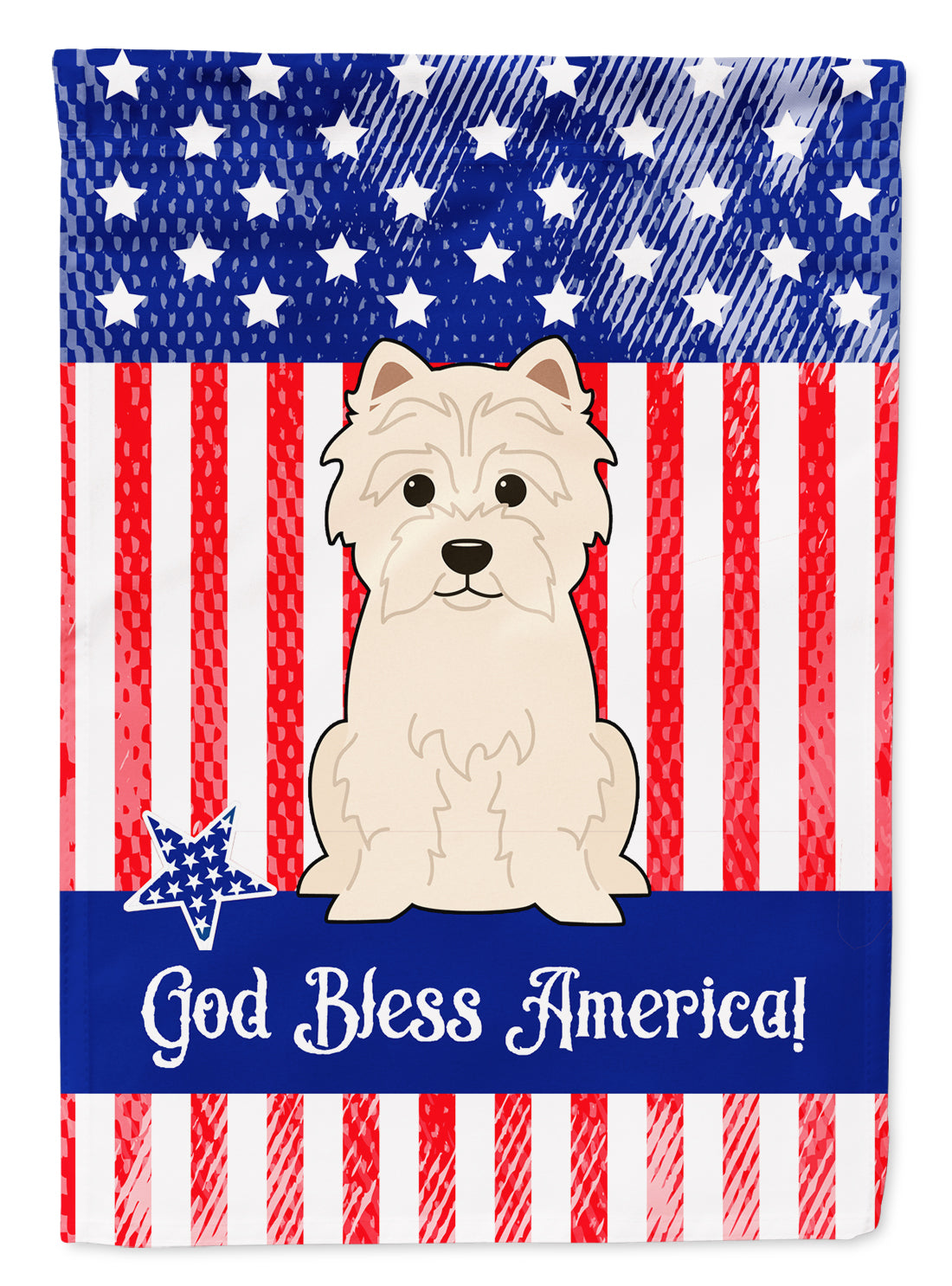 Patriotic USA Westie Flag Garden Size BB3037GF  the-store.com.