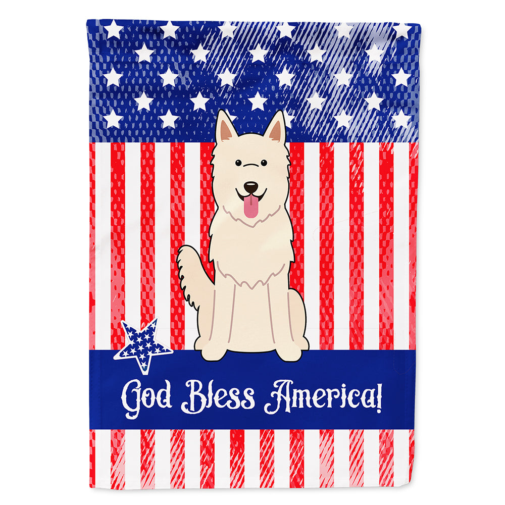 Patriotic USA White German Shepherd Flag Canvas House Size BB3040CHF  the-store.com.