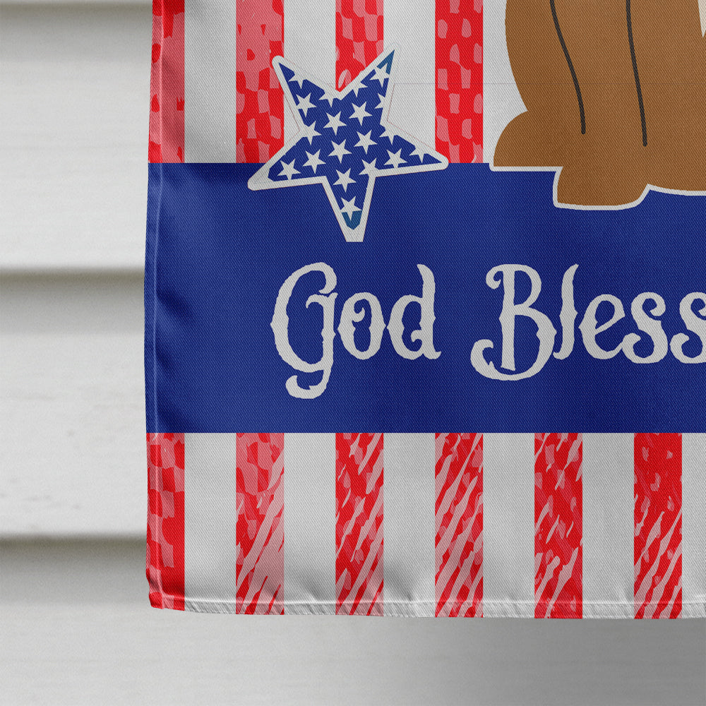 Patriotic USA Staffordshire Bull Terrier Brown Flag Canvas House Size BB3042CHF  the-store.com.