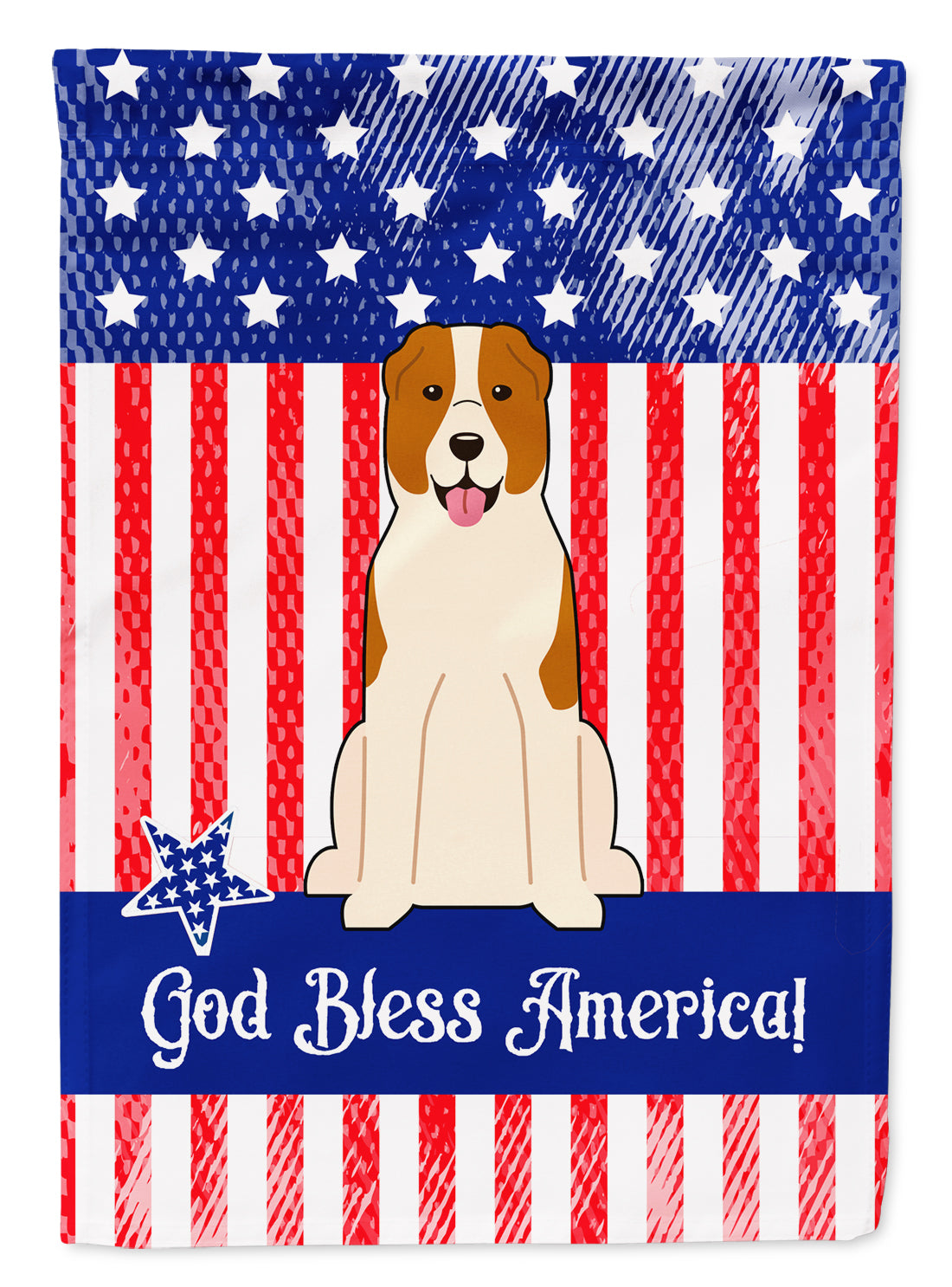 Patriotic USA Central Asian Shepherd Dog Flag Garden Size BB3044GF  the-store.com.