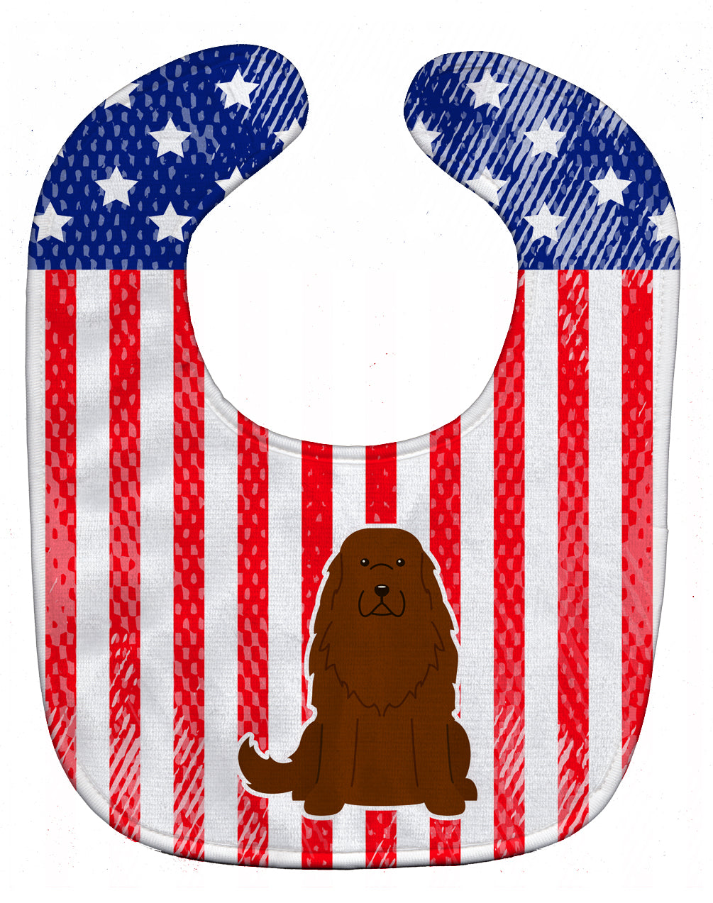 Patriotic USA Caucasian Shepherd Dog Baby Bib BB3045BIB - the-store.com