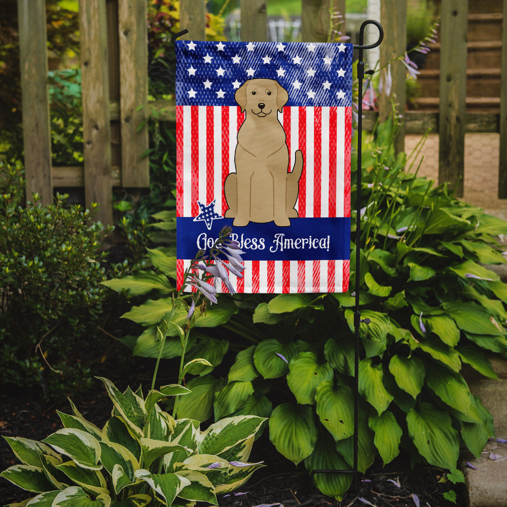 Patriotic USA Yellow Labrador Flag Garden Size  the-store.com.