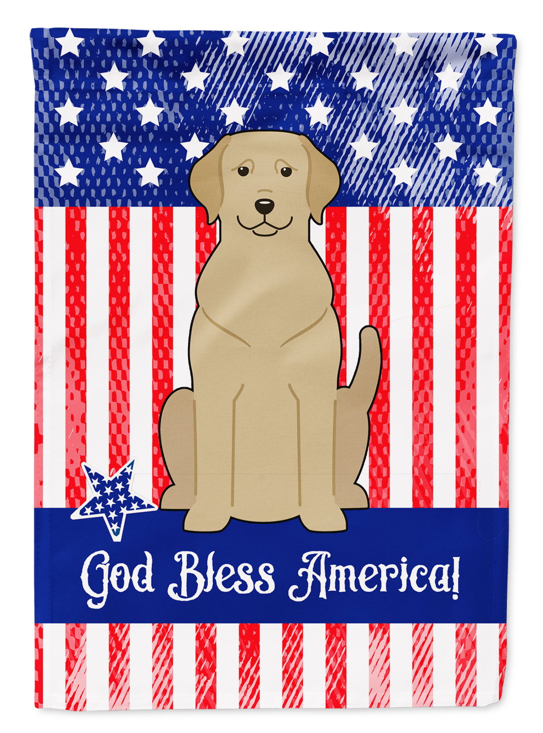 Patriotic USA Yellow Labrador Flag Garden Size  the-store.com.