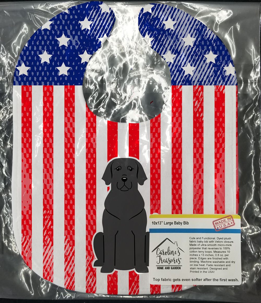 Patriotic USA Black Labrador Baby Bib BB3052BIB - the-store.com