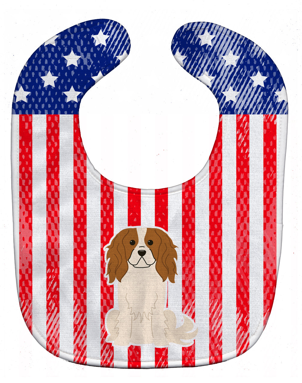 Patriotic USA Cavalier Spaniel Baby Bib BB3053BIB - the-store.com