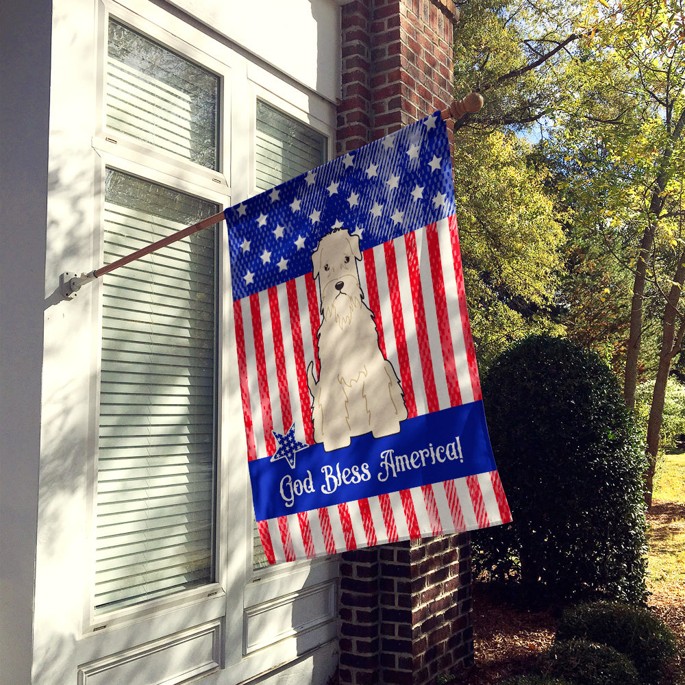 Patriotic USA Soft Coated Wheaten Terrier Flag Canvas House Size BB3056CHF  the-store.com.