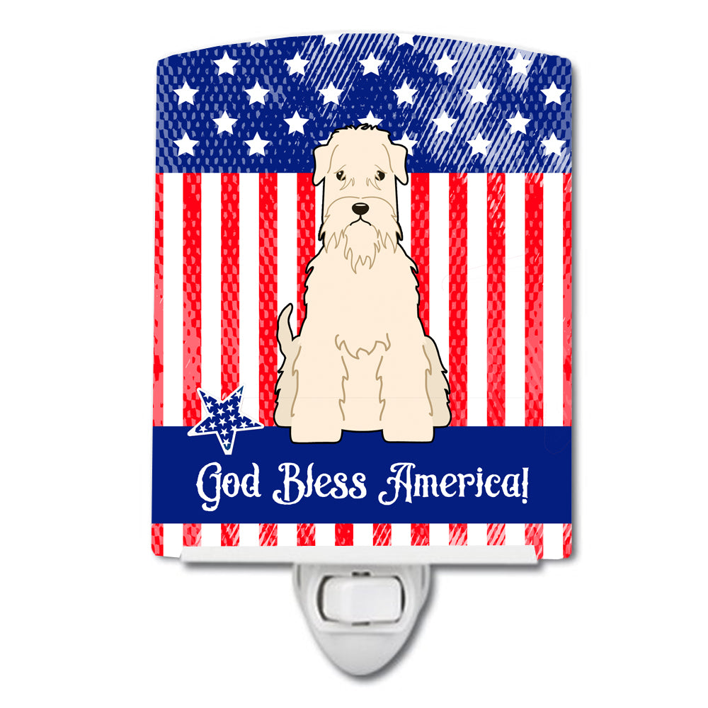 Patriotic USA Soft Coated Wheaten Terrier Ceramic Night Light BB3056CNL - the-store.com