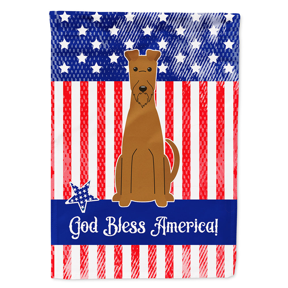 Patriotic USA Irish Terrier Flag Canvas House Size BB3057CHF  the-store.com.