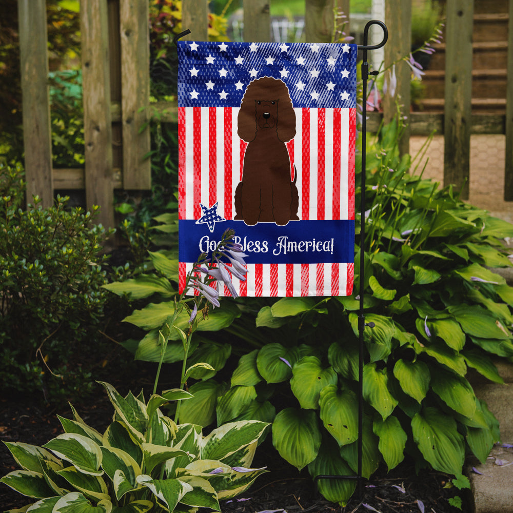 Patriotic USA Irish Water Spaniel Flag Garden Size  the-store.com.