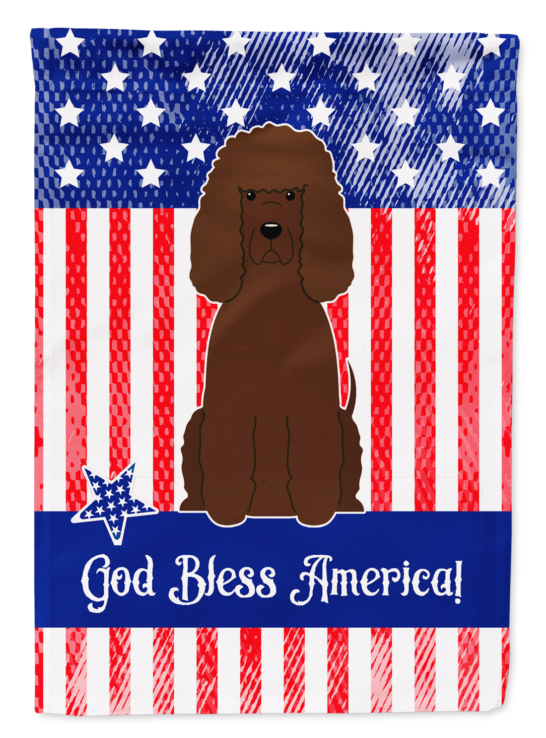 Patriotic USA Irish Water Spaniel Flag Garden Size  the-store.com.