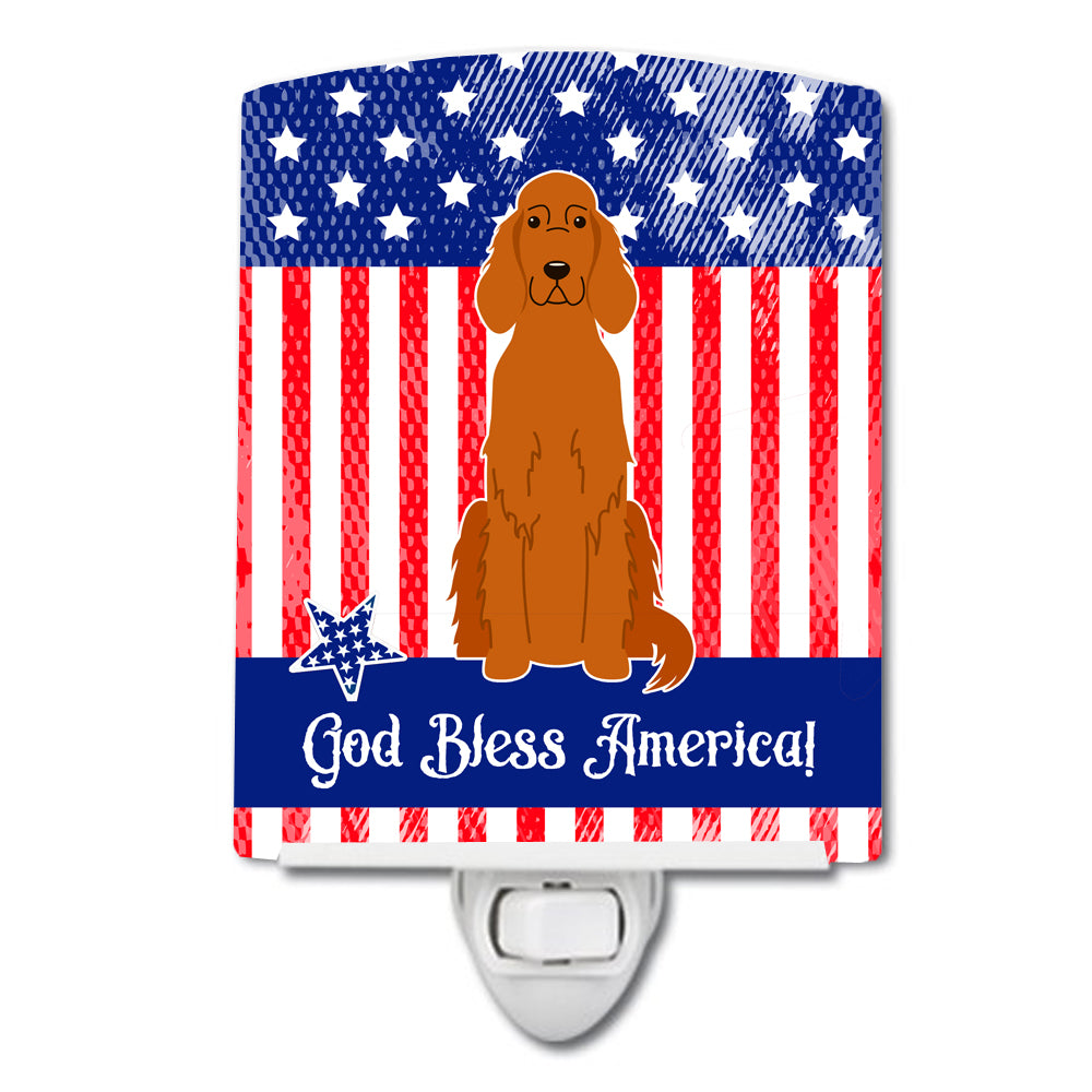 Patriotic USA Irish Setter Ceramic Night Light BB3059CNL - the-store.com