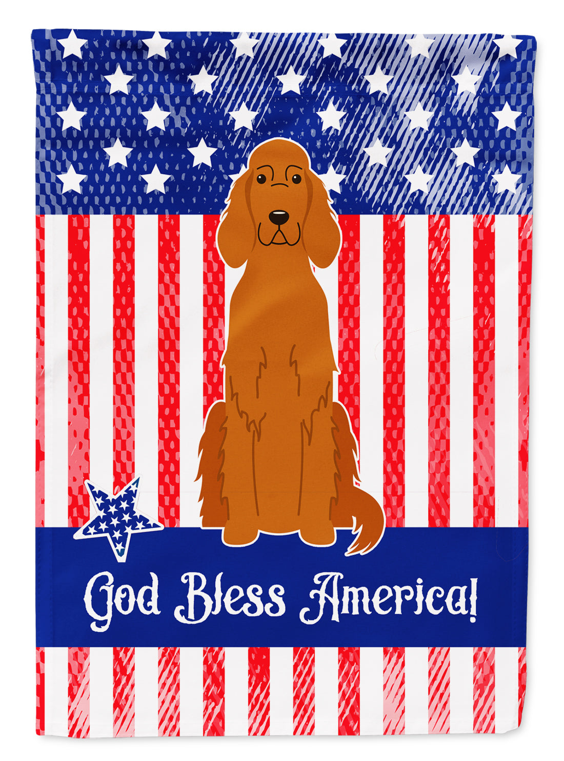 Patriotic USA Irish Setter Flag Garden Size  the-store.com.