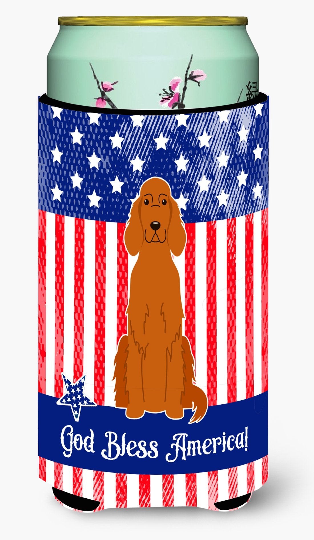 Patriotic USA Irish Setter Tall Boy Beverage Insulator Hugger BB3059TBC by Caroline's Treasures