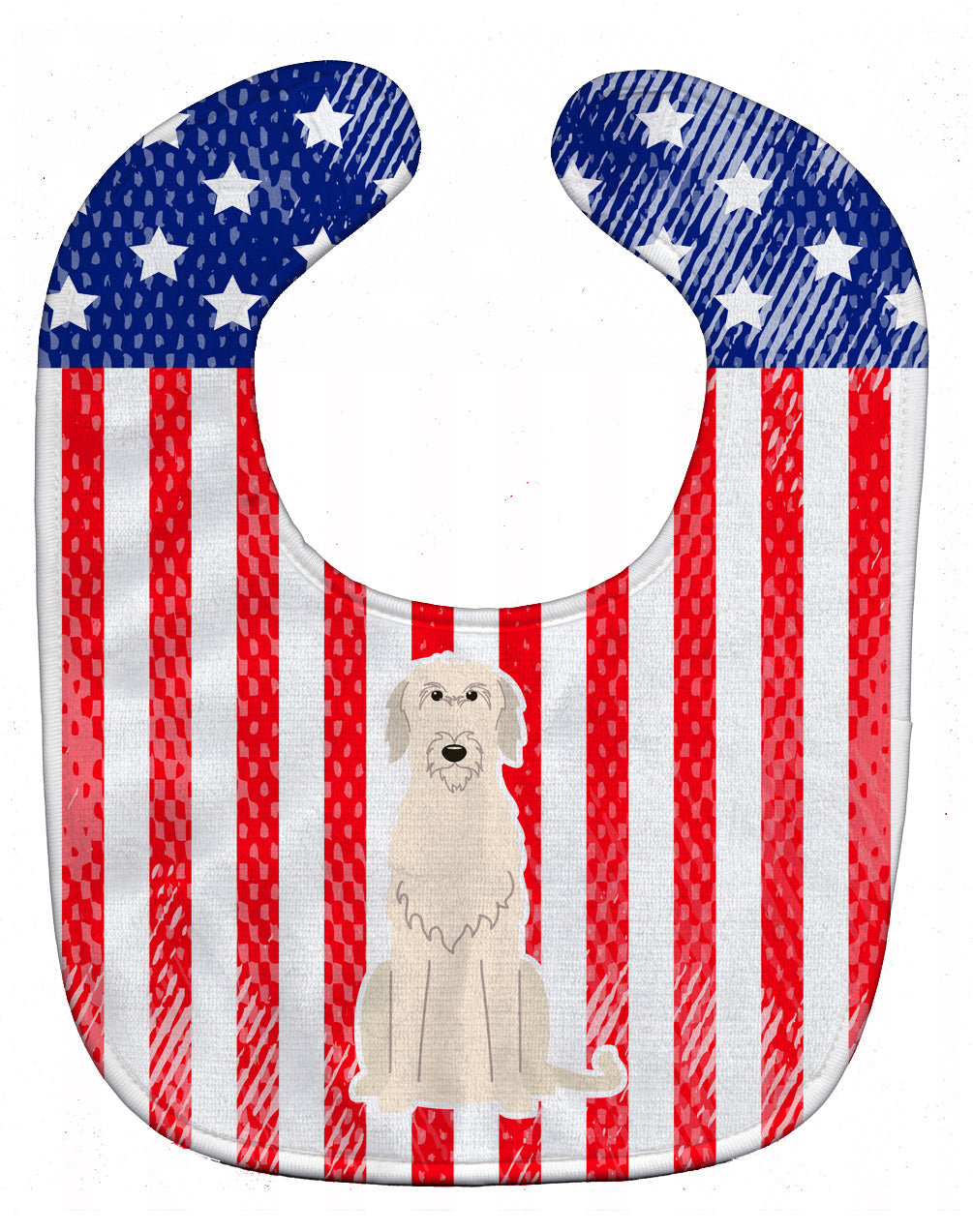 Patriotic USA Irish Wolfhound Baby Bib BB3060BIB - the-store.com