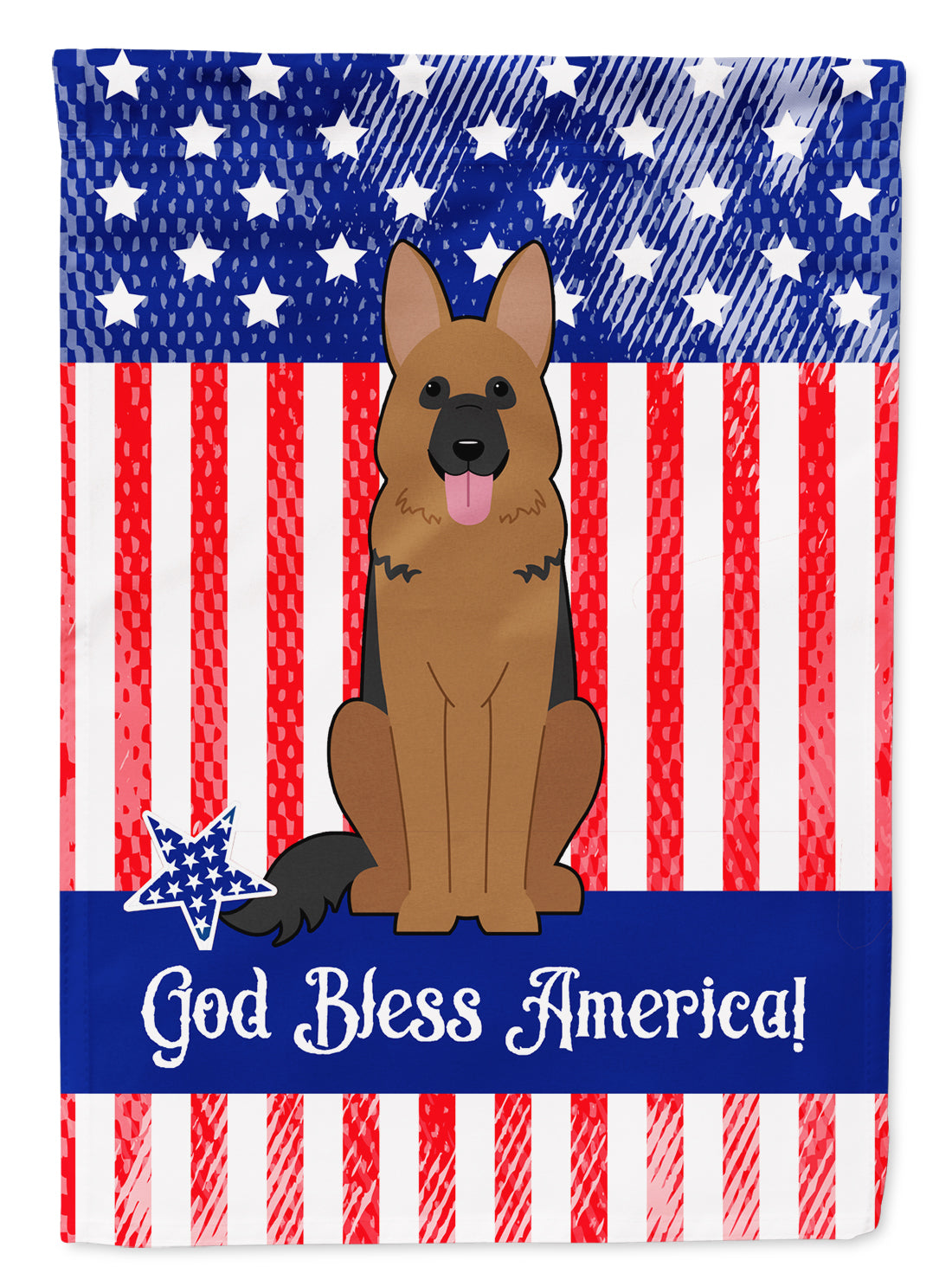 Patriotic USA German Shepherd Flag Garden Size  the-store.com.