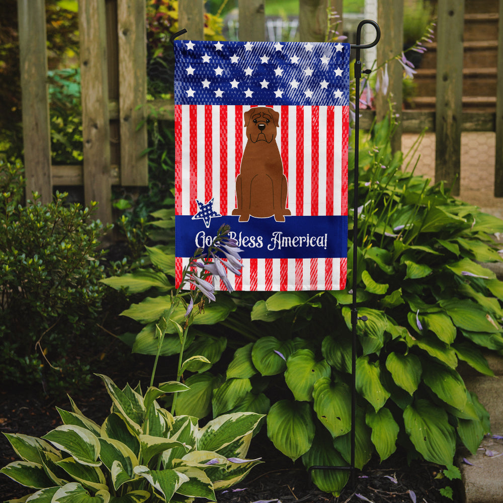 Patriotic USA Dogue de Bourdeaux Flag Garden Size  the-store.com.