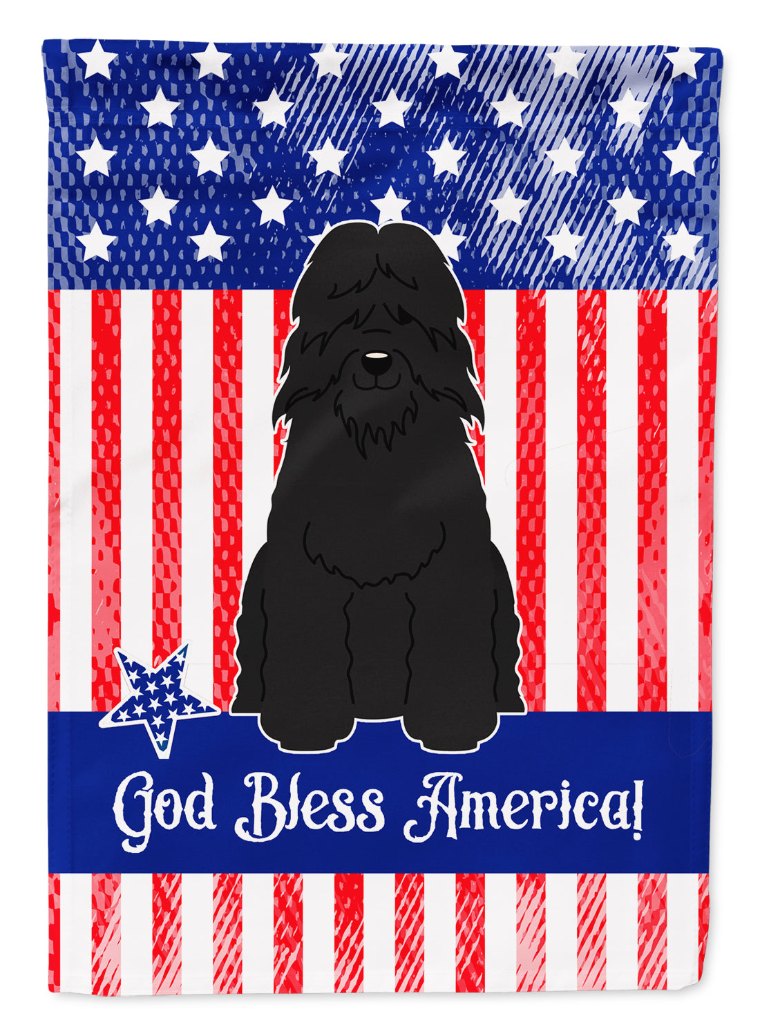 Patriotic USA Bouvier des Flandres Flag Garden Size  the-store.com.