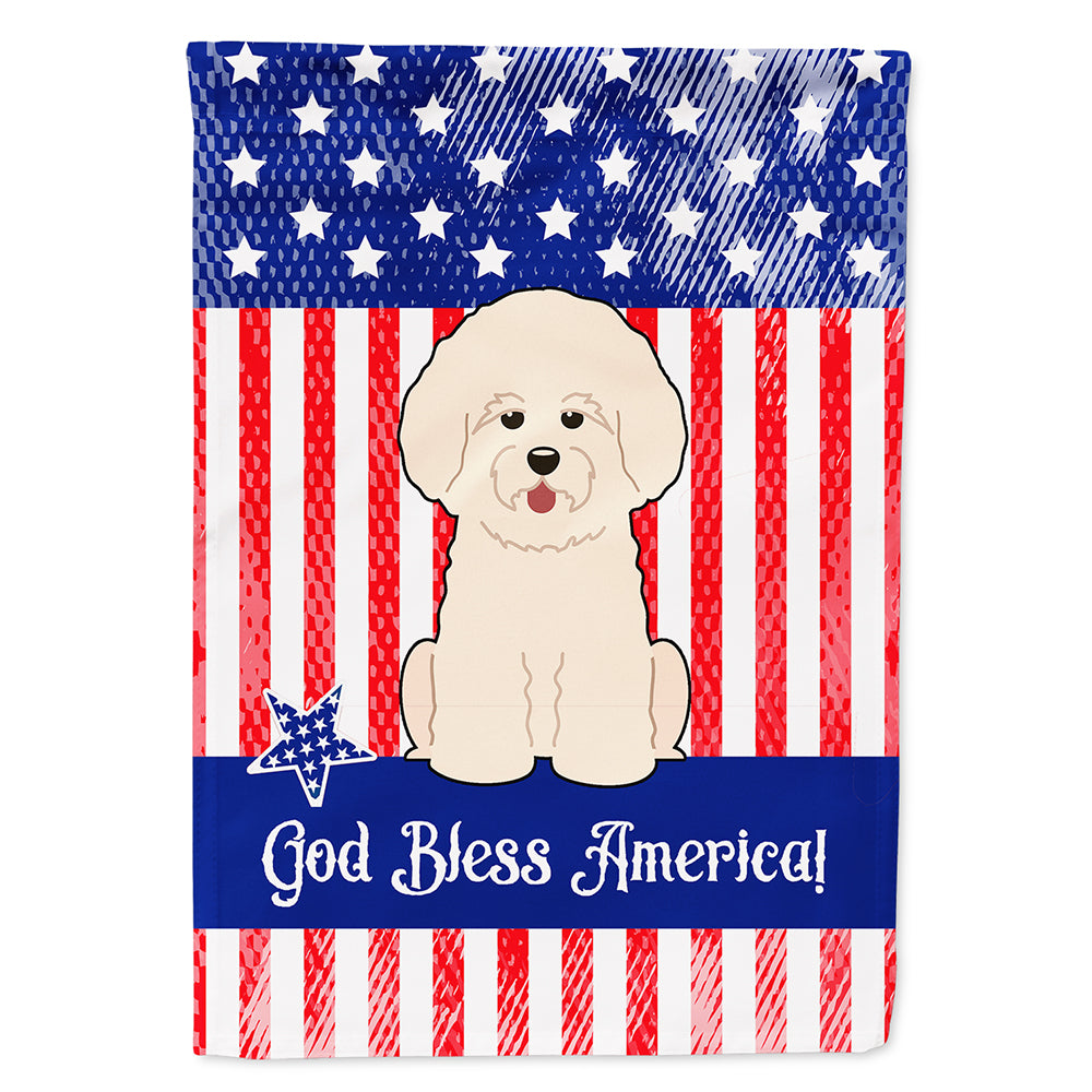 Patriotic USA Bichon Frise Flag Canvas House Size BB3070CHF  the-store.com.