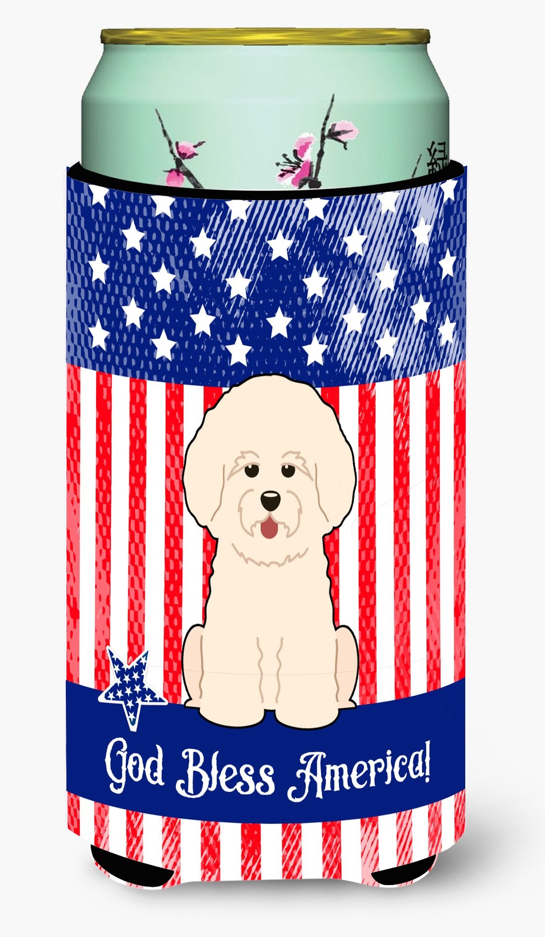 Patriotic USA Bichon Frise Tall Boy Beverage Insulator Hugger BB3070TBC by Caroline&#39;s Treasures