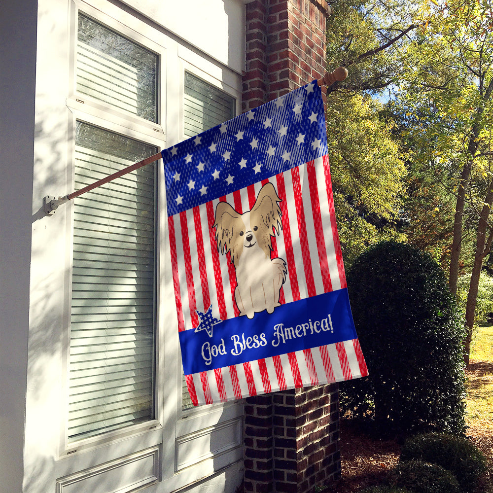 Patriotic USA Papillon Sable White Flag Canvas House Size BB3072CHF  the-store.com.