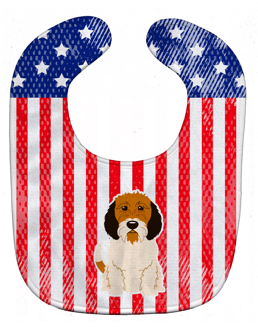 Patriotic USA Petit Basset Griffon Veenden Baby Bib BB3074BIB - the-store.com