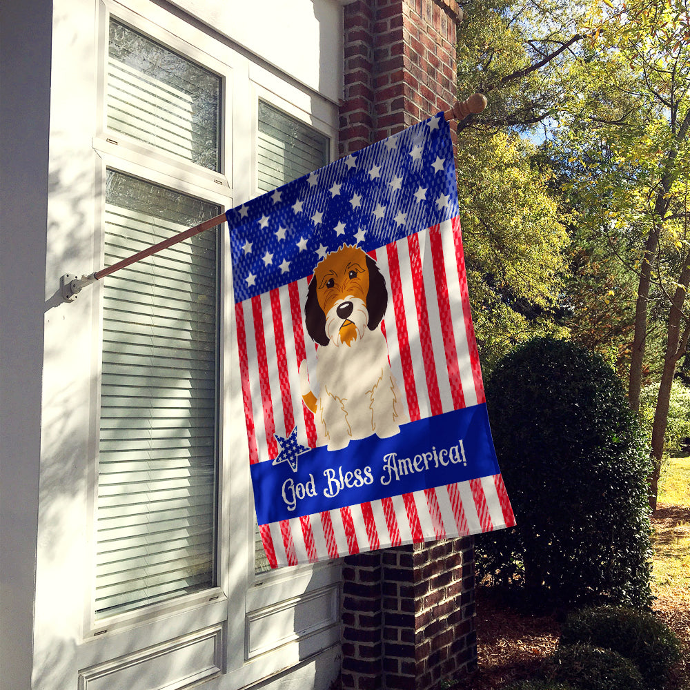 Patriotic USA Petit Basset Griffon Veenden Flag Canvas House Size BB3074CHF  the-store.com.