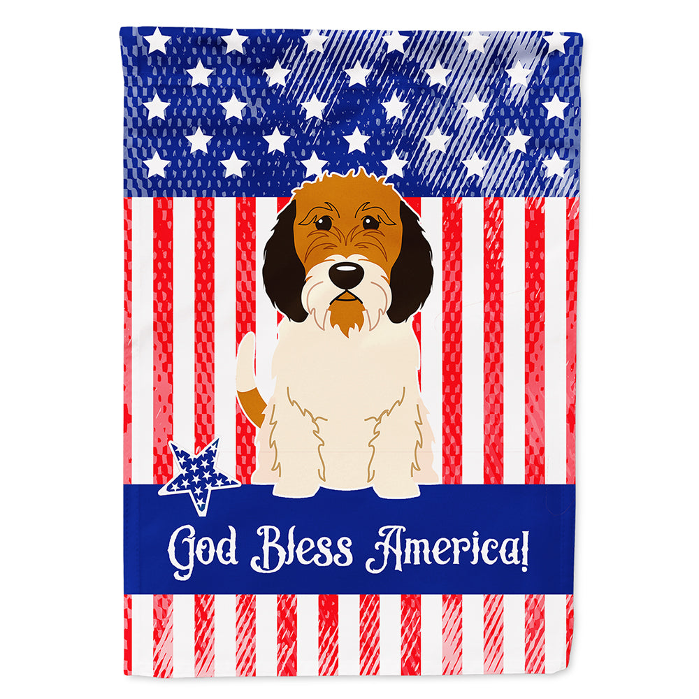 Patriotic USA Petit Basset Griffon Veenden Flag Canvas House Size BB3074CHF  the-store.com.