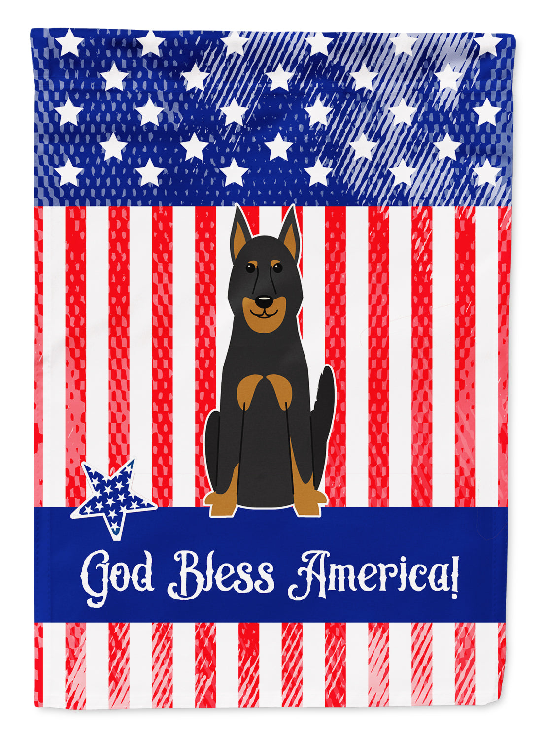 Patriotic USA Beauce Shepherd Dog Flag Garden Size BB3075GF  the-store.com.