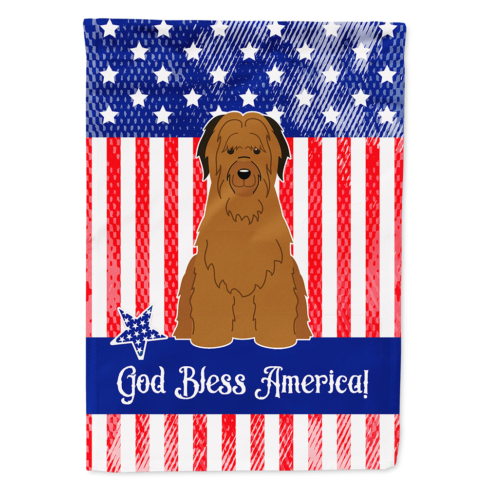 Patriotic USA Briard Brown Flag Canvas House Size BB3077CHF  the-store.com.