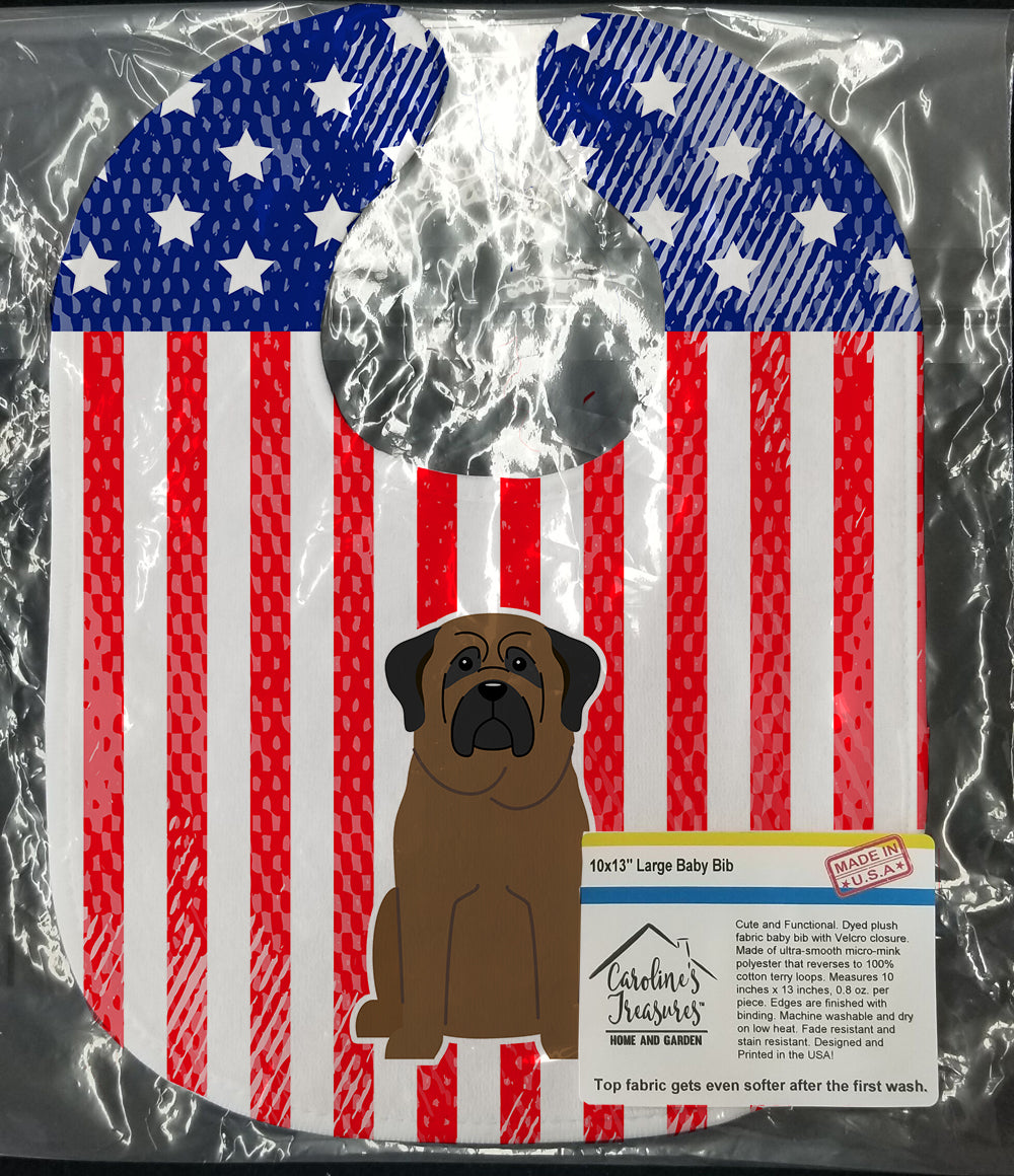 Patriotic USA Bullmastiff Baby Bib BB3079BIB - the-store.com