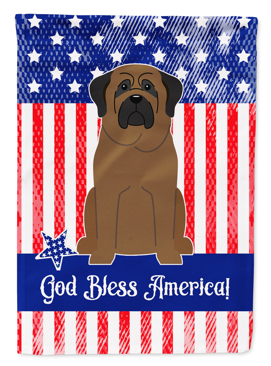 Patriotic USA Bullmastiff Flag Garden Size  the-store.com.