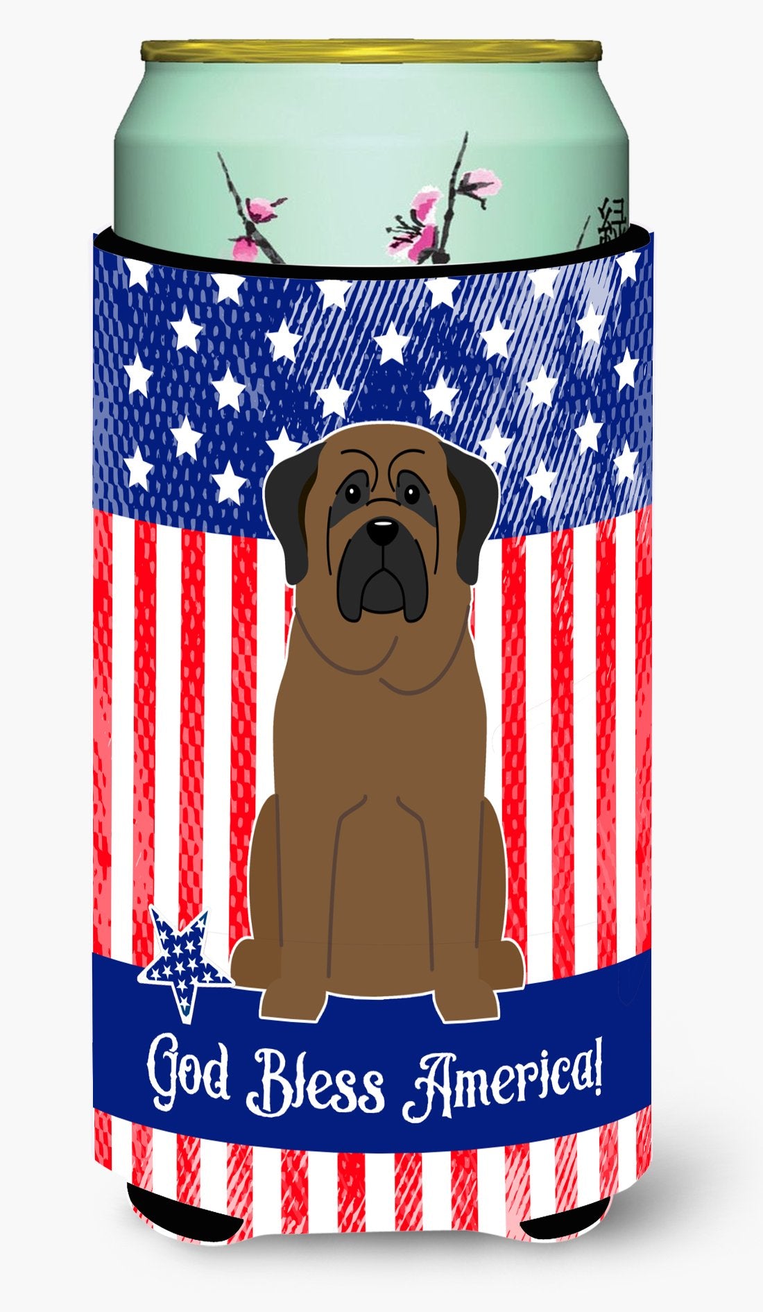 Patriotic USA Bullmastiff Tall Boy Beverage Insulator Hugger by Caroline's Treasures