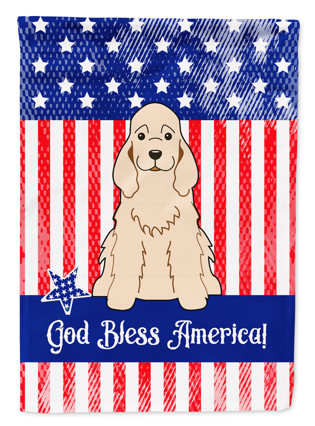 Patriotic USA Cocker Spaniel Flag Garden Size  the-store.com.