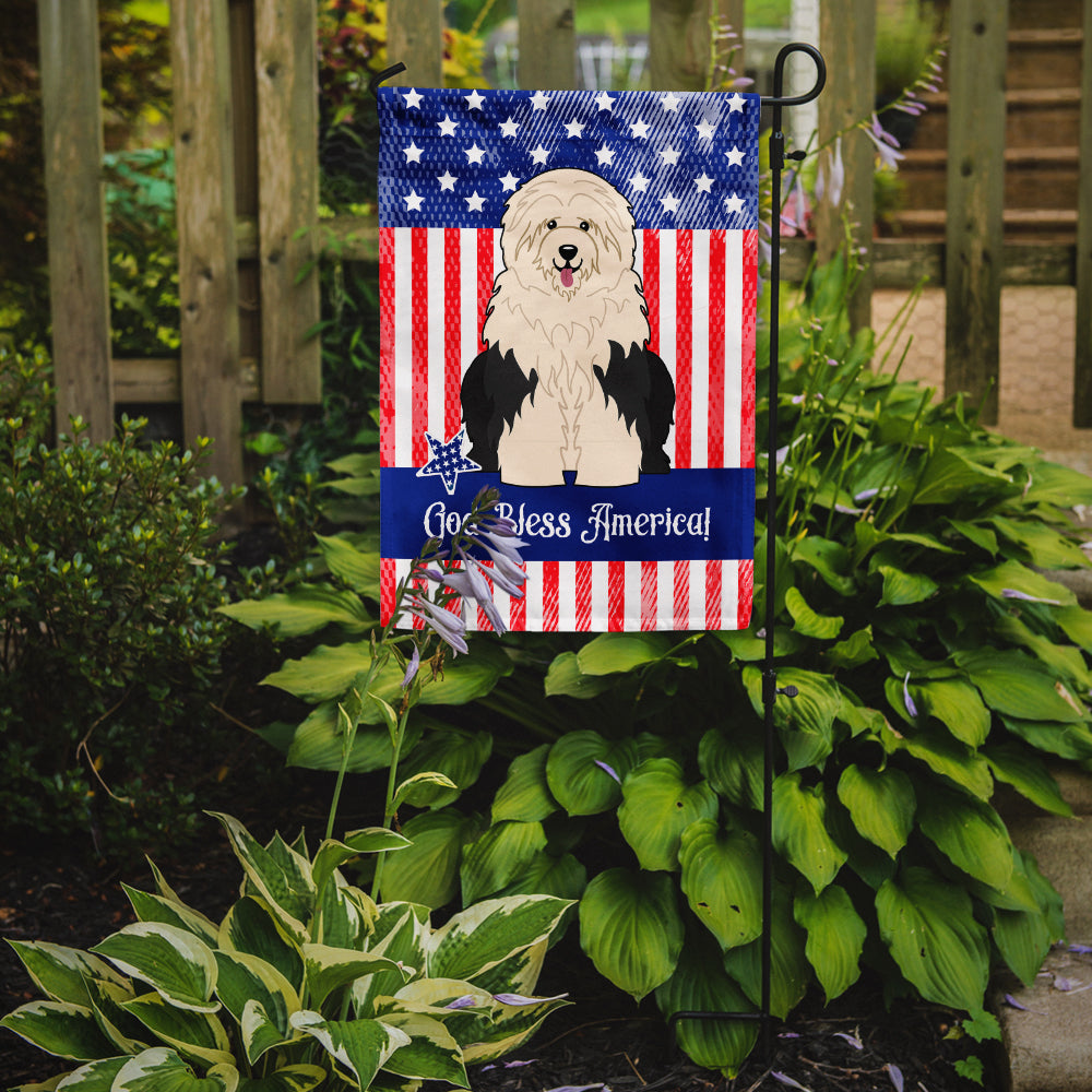 Patriotic USA Old English Sheepdog Flag Garden Size  the-store.com.