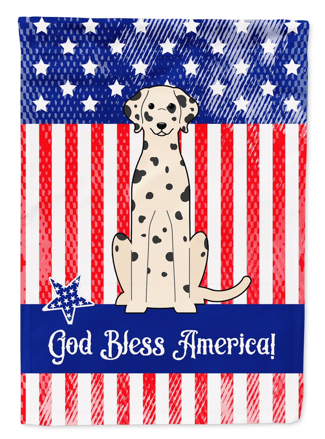 Patriotic USA Dalmatian Flag Garden Size  the-store.com.