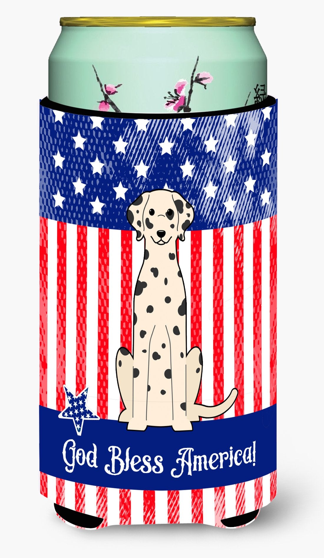 Patriotic USA Dalmatian Tall Boy Beverage Insulator Hugger by Caroline's Treasures