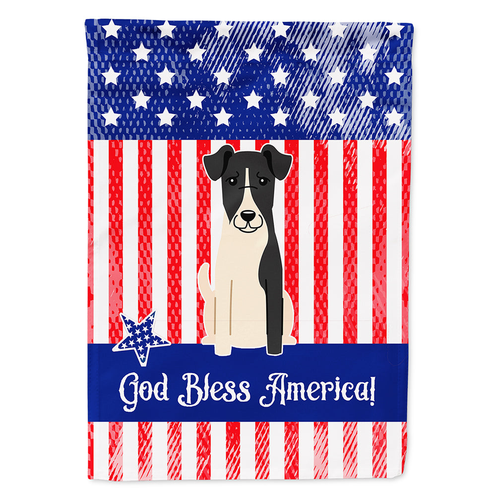 Patriotic USA Smooth Fox Terrier Flag Canvas House Size BB3093CHF  the-store.com.